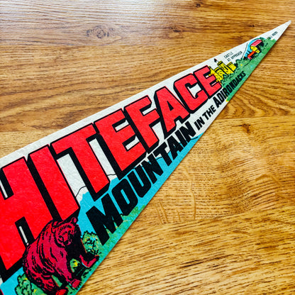 Whiteface Mountain Adirondacks New York 1960s Felt Pennant