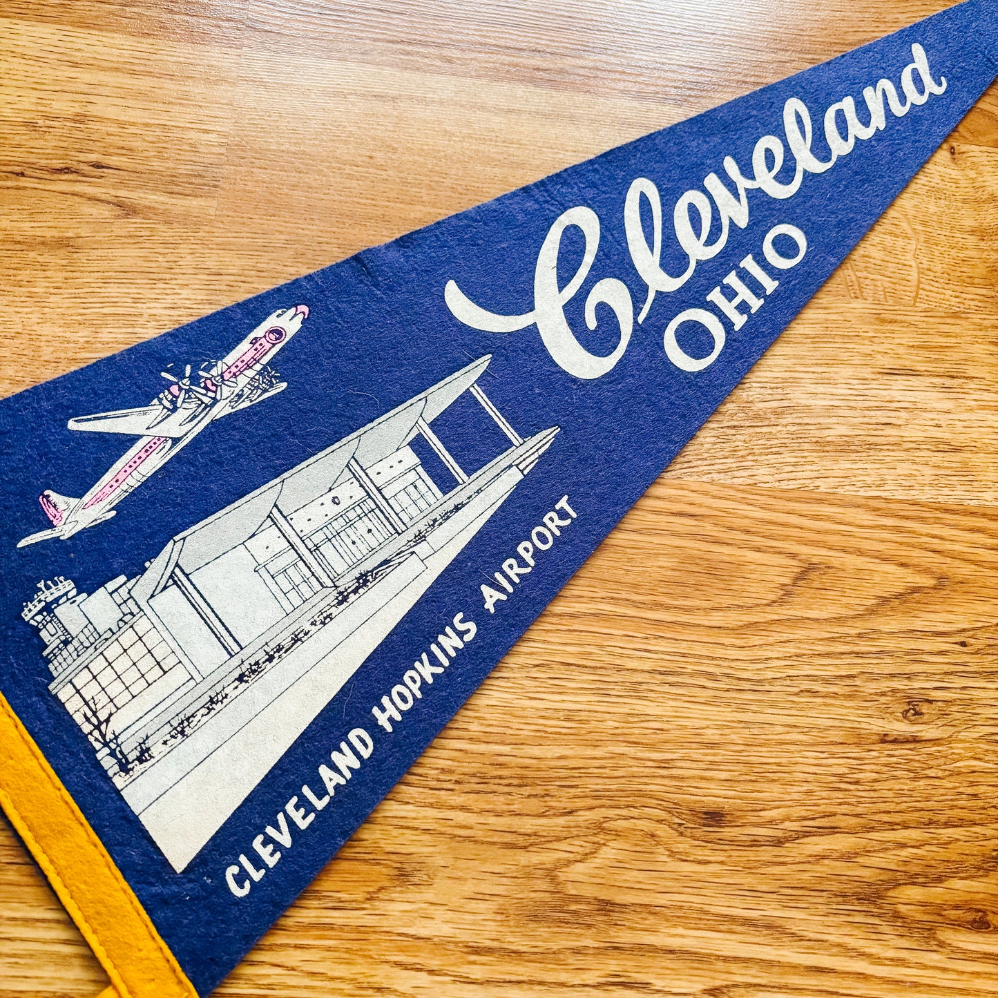 Cleveland Ohio Blue Felt Pennant