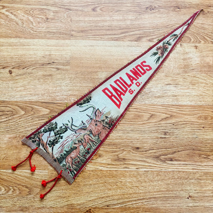 Badlands National Park South Dakota Woven Fabric Pennant