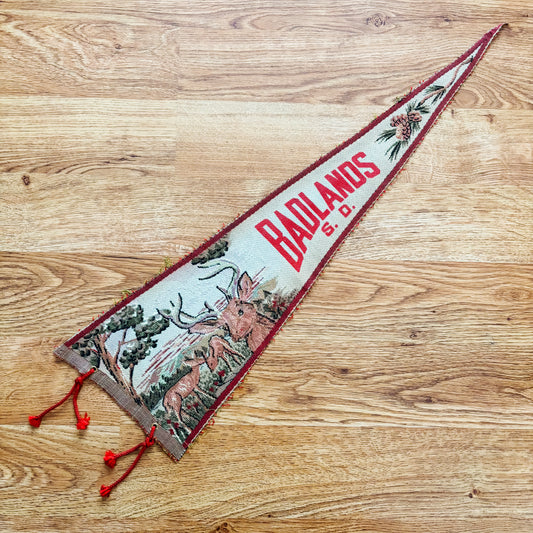 Badlands National Park South Dakota Woven Fabric Pennant