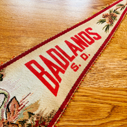 Badlands National Park South Dakota Woven Fabric Pennant