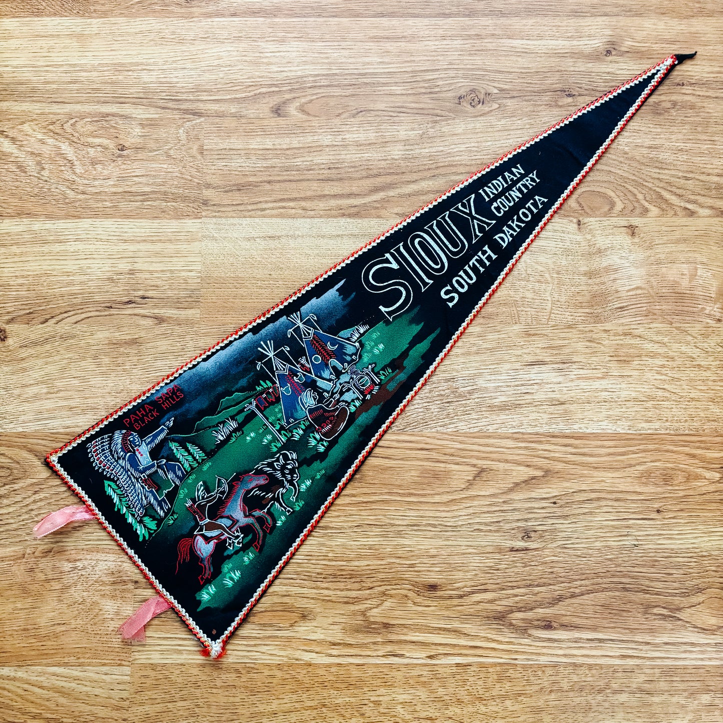 Sioux Country South Dakota Fabric Pennant