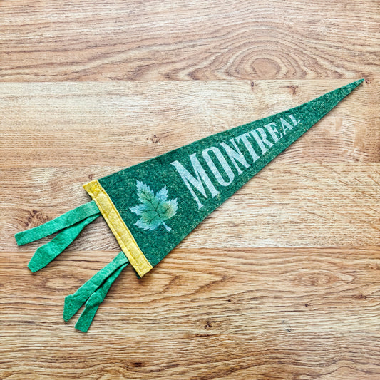 Montreal Quebec 1960s Green Felt Pennant