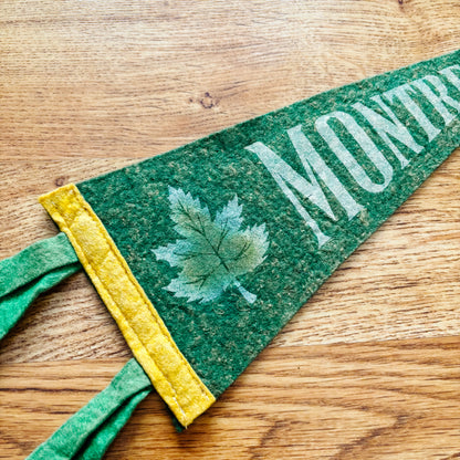 Montreal Quebec 1960s Green Felt Pennant