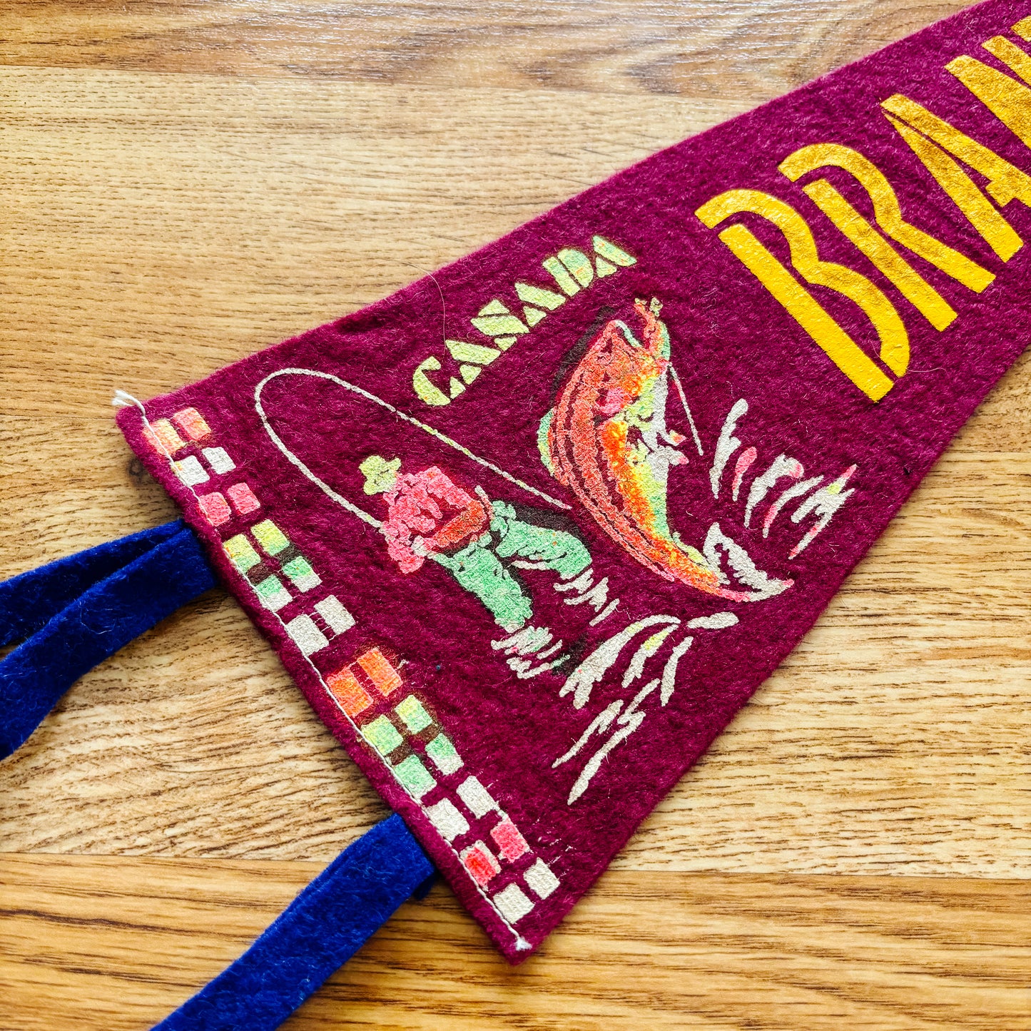 Brandon Manitoba 1960s Red Felt Pennant