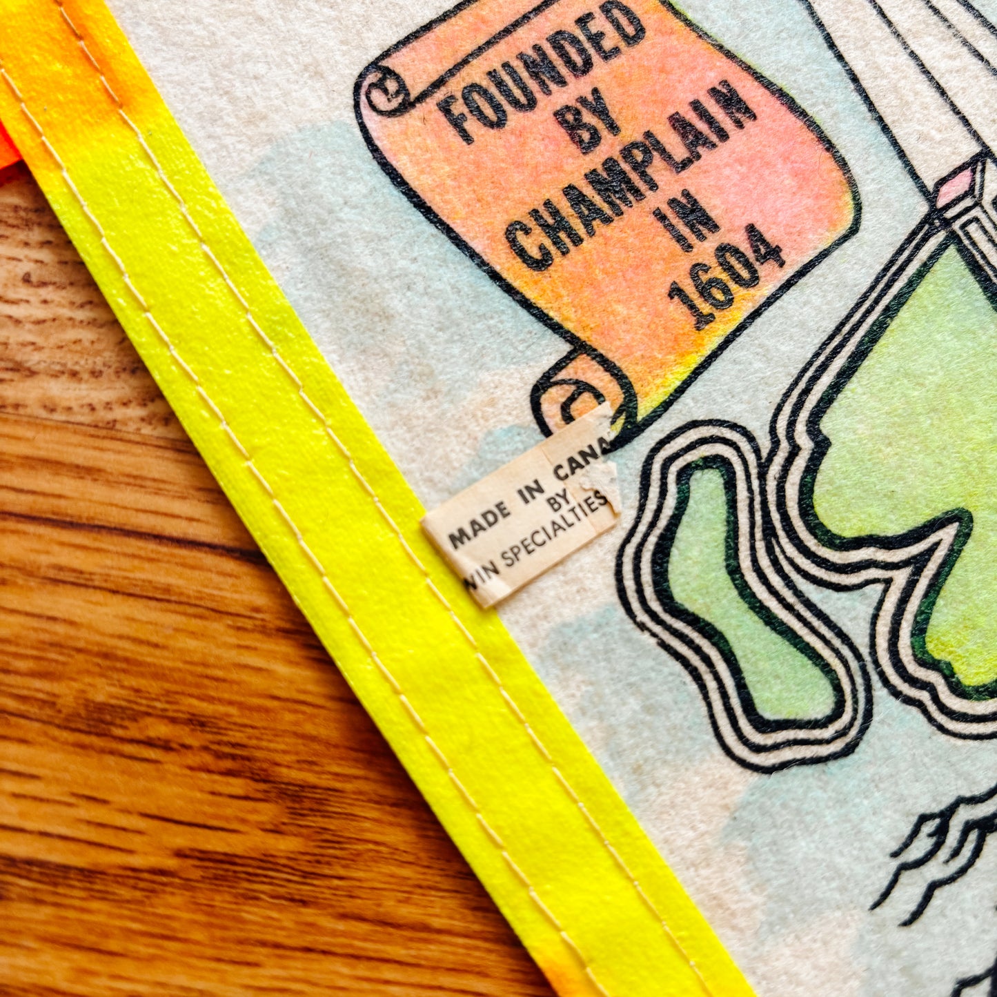 St. Stephen New Brunswick 1960s White Felt Pennant