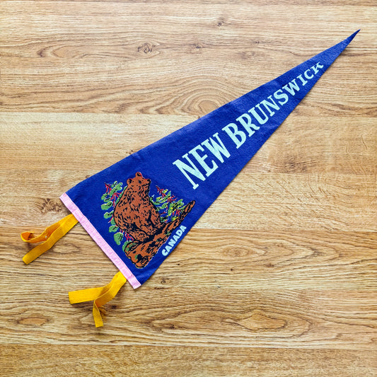 New Brunswick 1960s Blue Felt Pennant
