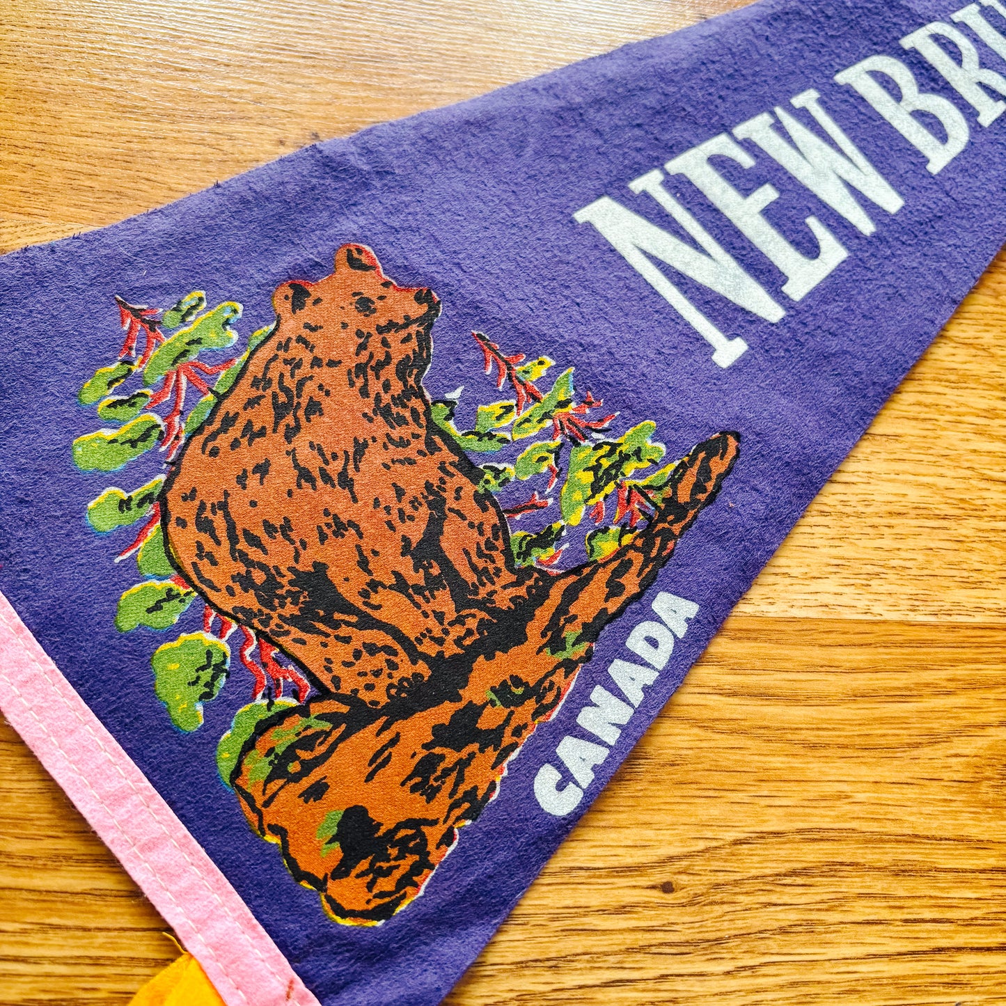 New Brunswick 1960s Blue Felt Pennant