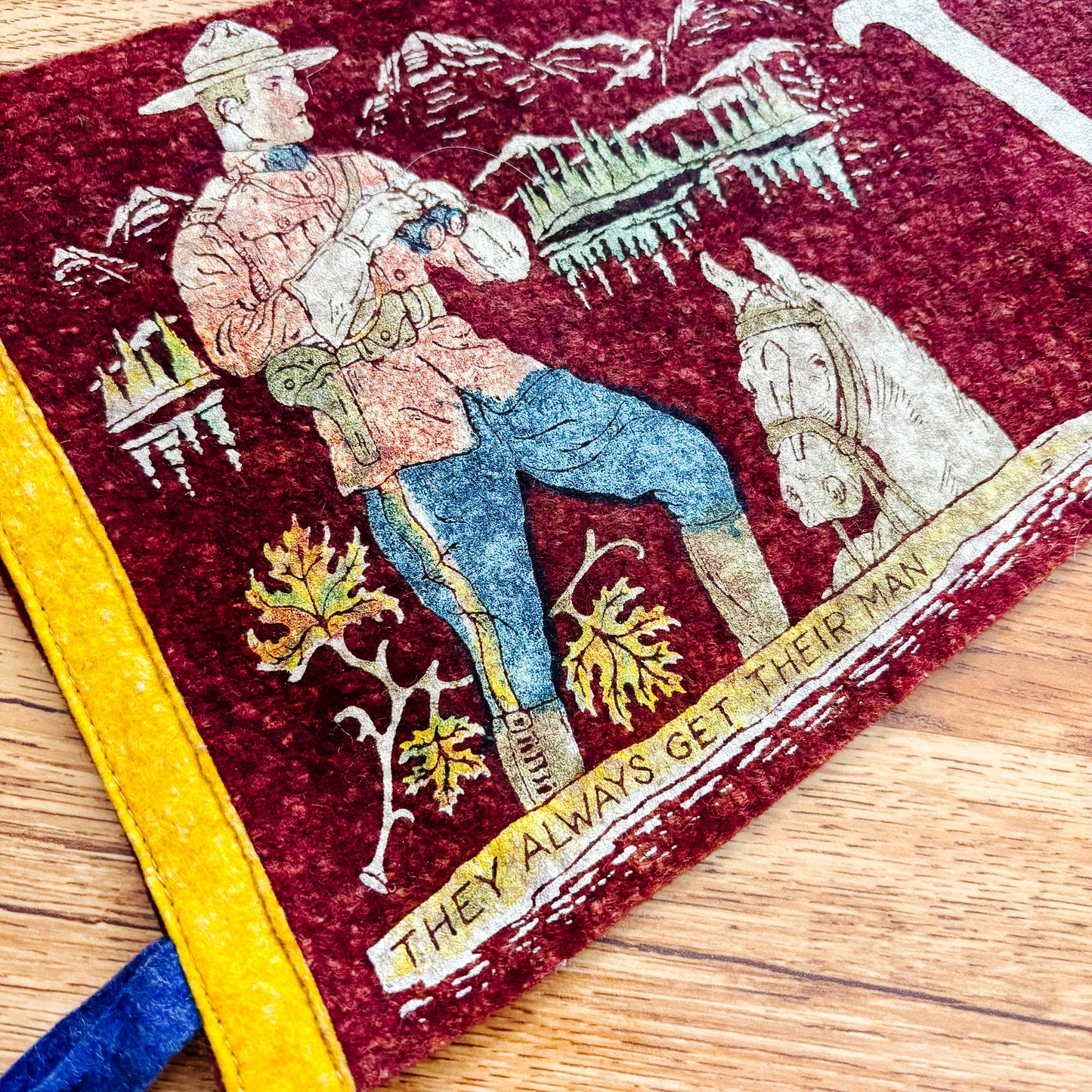 Vancouver British Columbia 1960s Maroon Felt Pennant