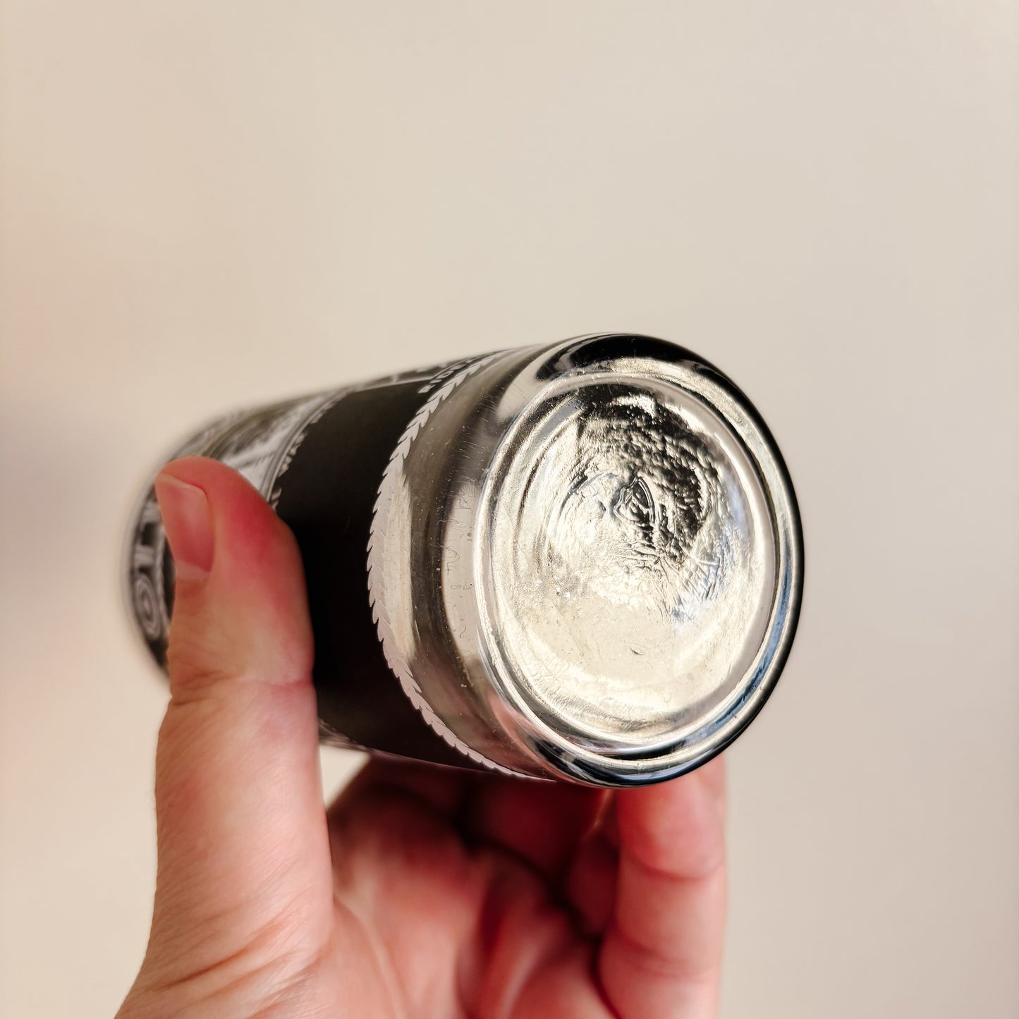 Vintage Federal Glass Black and Gold Ottawa Tourism Glass