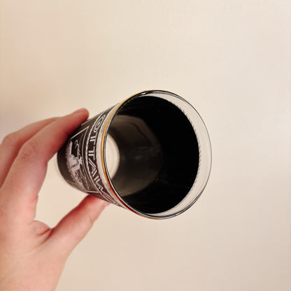 Vintage Federal Glass Black and Gold Ottawa Tourism Glass