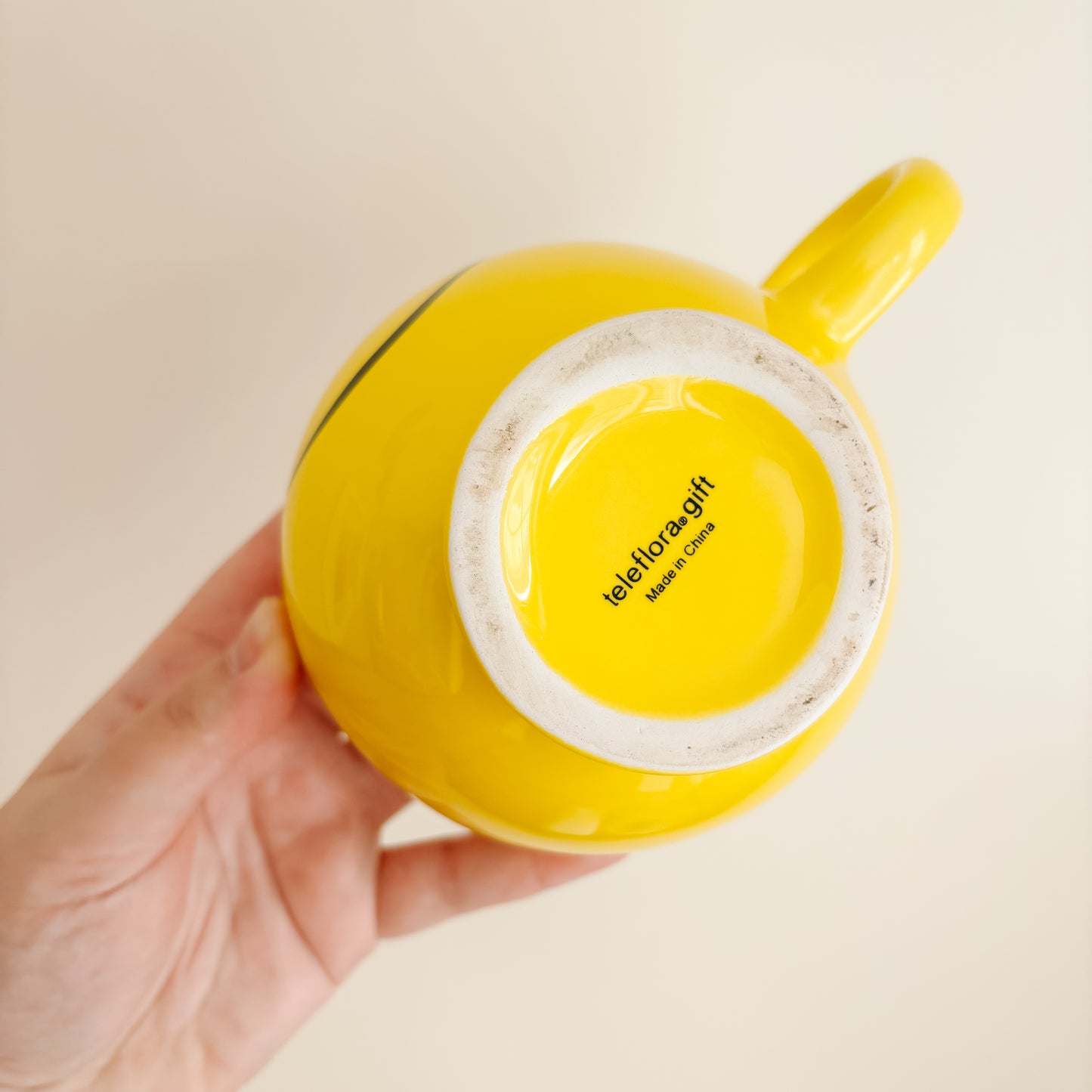 Teleflora Bright Yellow Smiley Face Mug