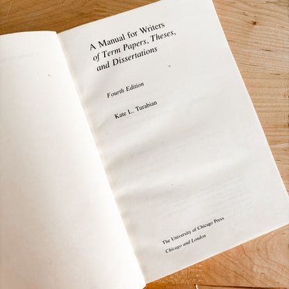 Kate L. Turabian - A Manual for Writers (4th ed. 1973)