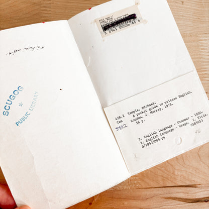 Michael Temple - A Pocket Guide to Written English (1978)