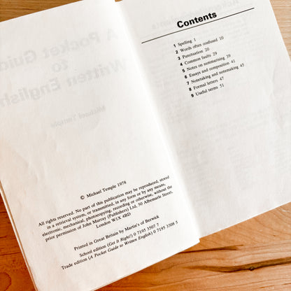 Michael Temple - A Pocket Guide to Written English (1978)