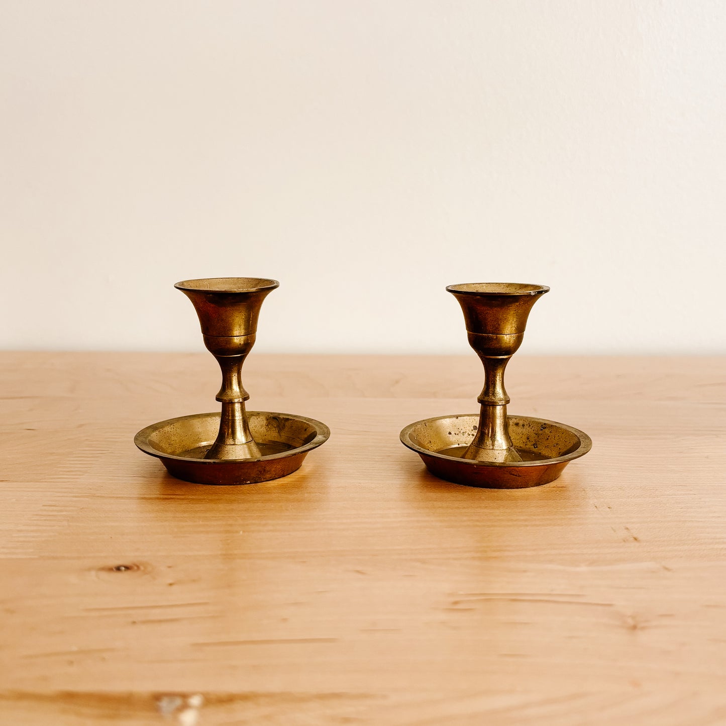 Vintage Brass Taper Candle Holders (2.5")