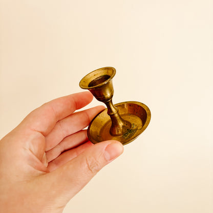 Vintage Brass Taper Candle Holders (2.5")