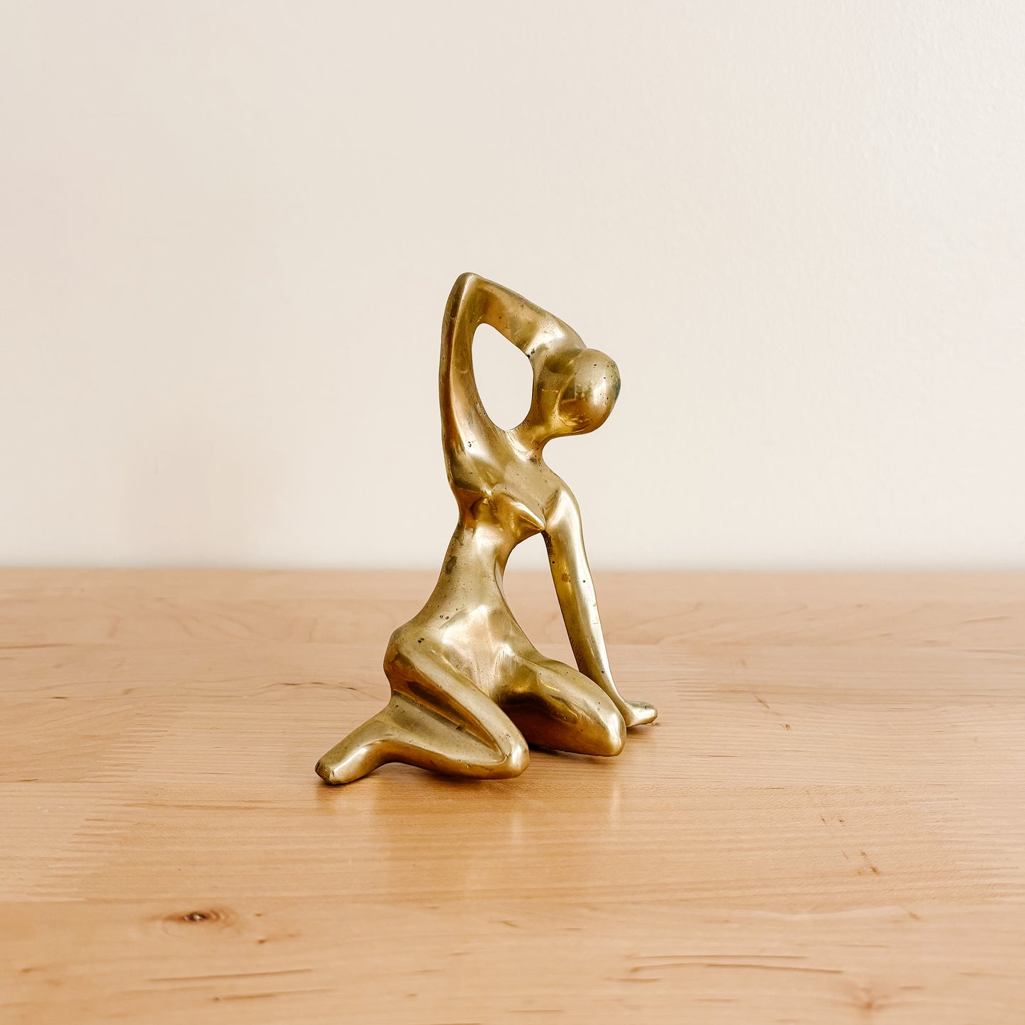 Vintage Solid Brass Nude Woman Figurine (4.5")