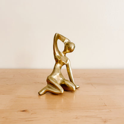 Vintage Solid Brass Nude Woman Figurine (4.5")