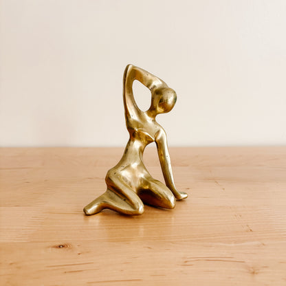 Vintage Solid Brass Nude Woman Figurine (4.5")