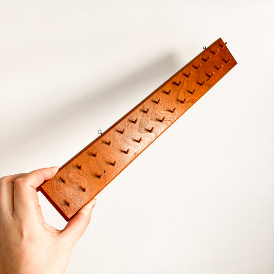 Handmade Wooden Jewelry Storage Peg Rack