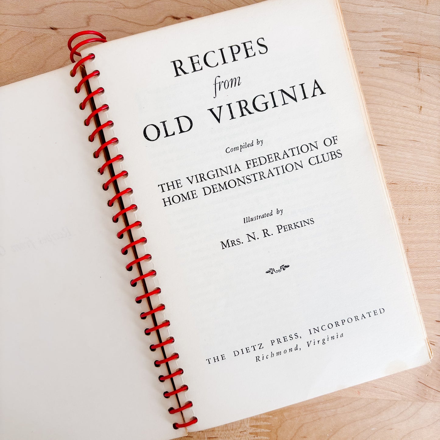 Recipes from Old Virginia Community Cookbook (Fifth Printing, 1955)