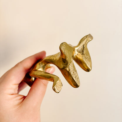 Vintage Solid Brass Nude Woman Figurine (4.5")