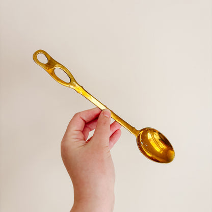 Vintage Hanging Brass Utensils with Hooks