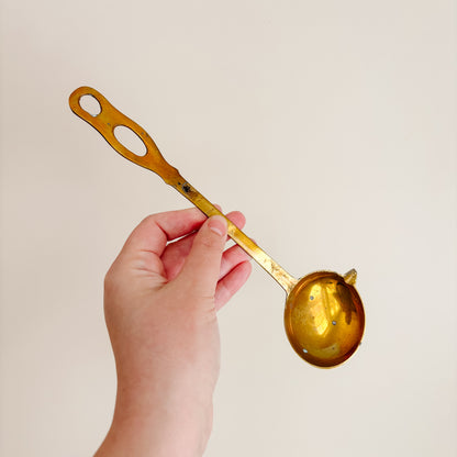 Vintage Hanging Brass Utensils with Hooks