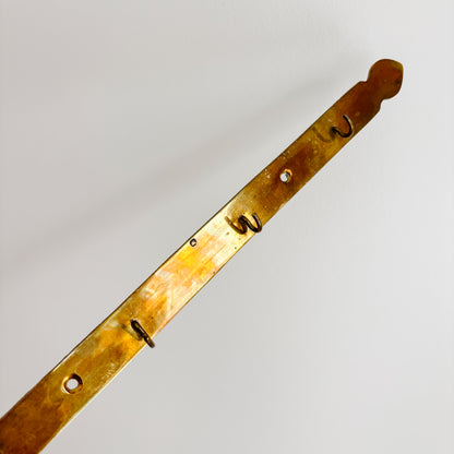 Vintage Hanging Brass Utensils with Hooks