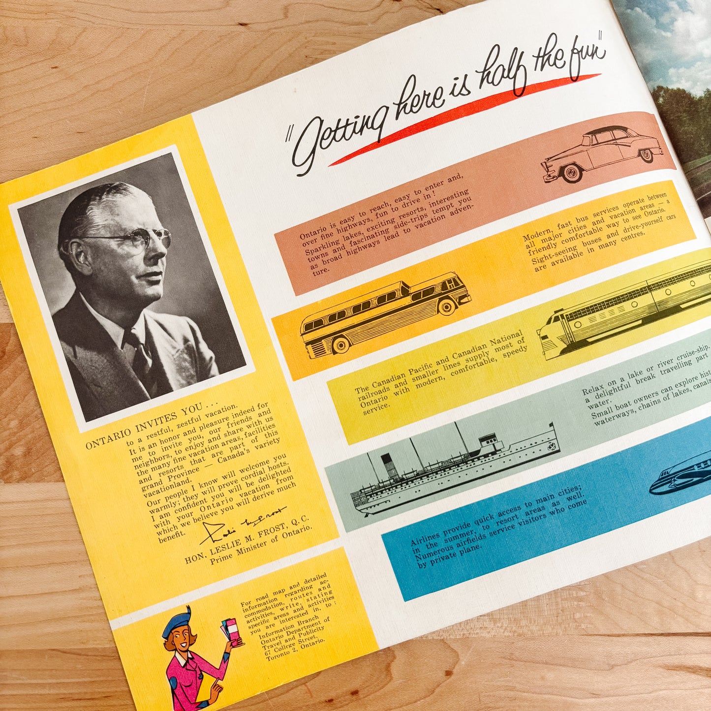 Ontario Canada's Variety Vacationland Tourism Guidebook (1957)