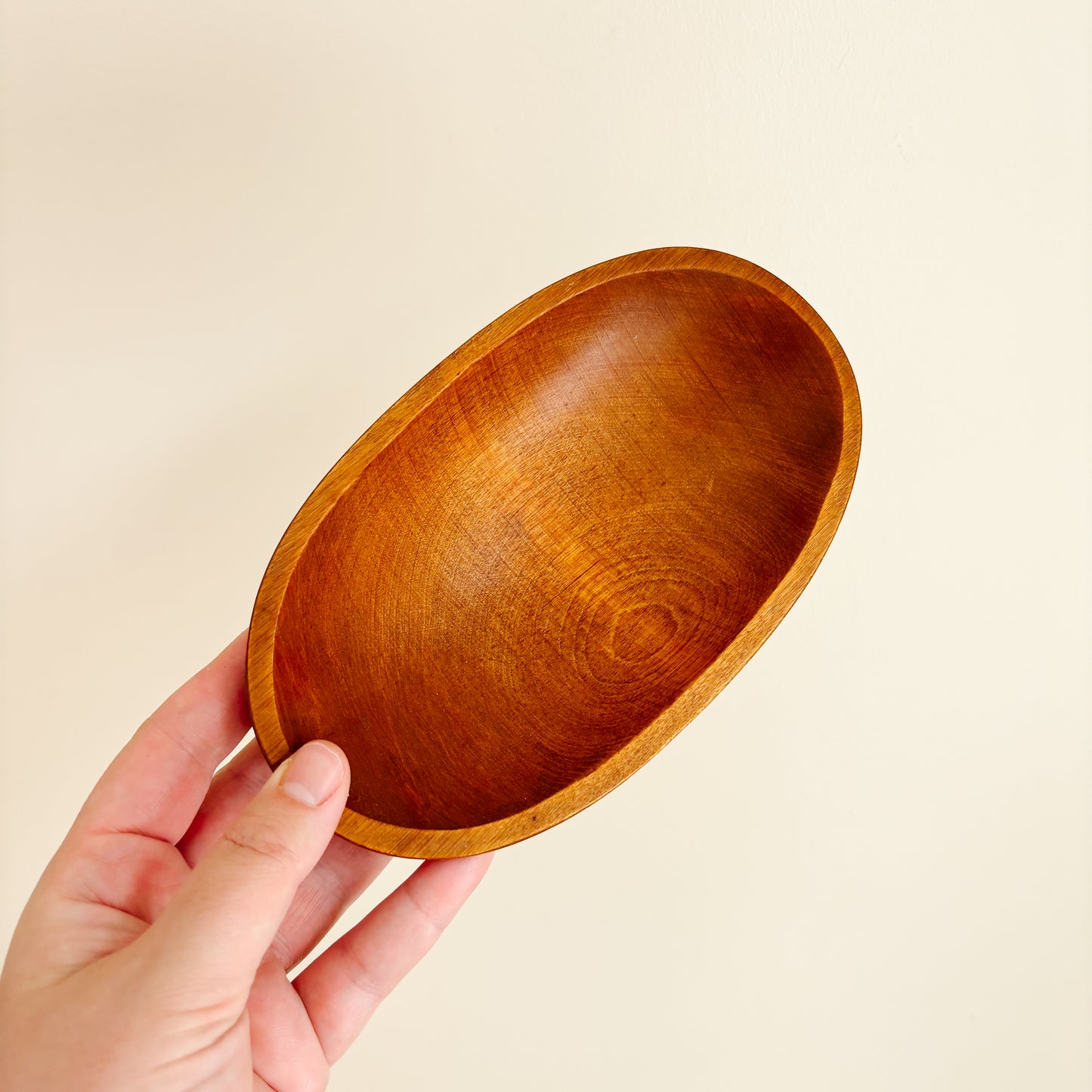 Vintage Baribocraft Oval Maple Wood Salad Bowls (Set of 4)