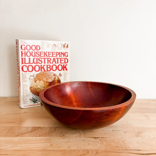 Large Baribocraft Maple Wood Salad Bowl