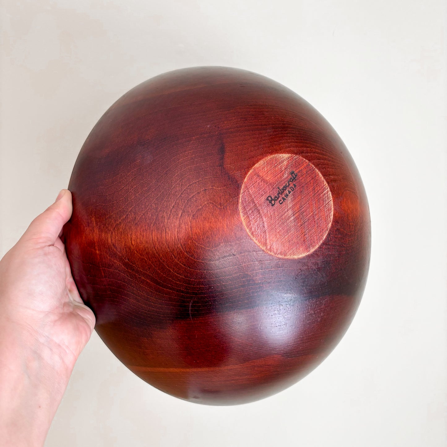 Large Baribocraft Maple Wood Salad Bowl