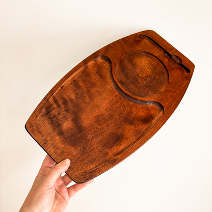 Vintage Baribocraft Cheese Charcuterie Maple Wood Board