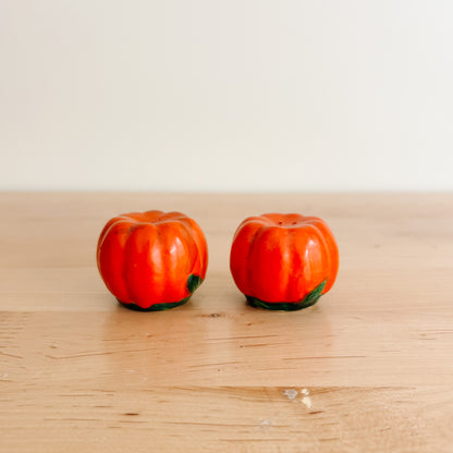 Salt & Pepper Shakers - Mini Red Ceramic Tomatoes (1950s Japan)