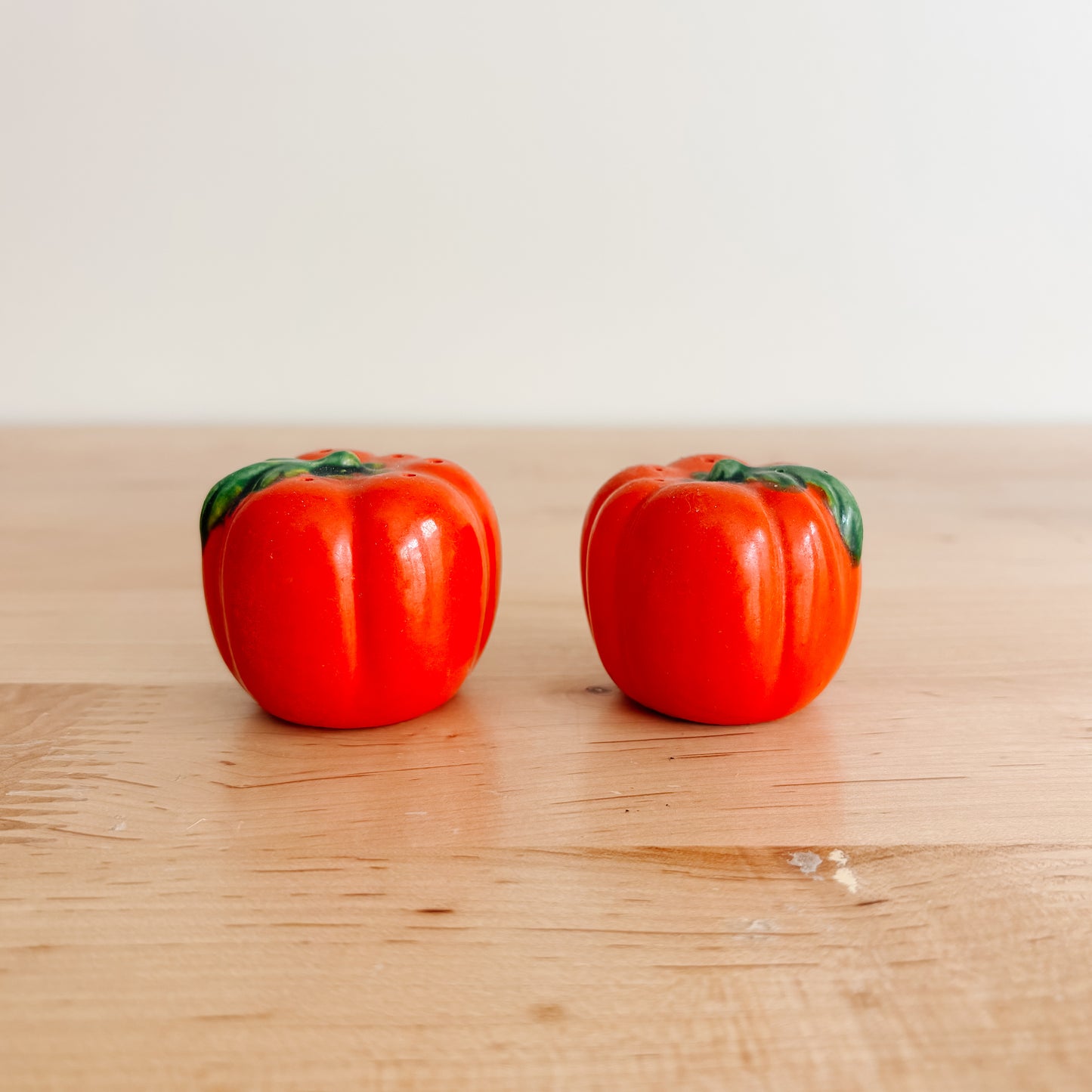 Salt & Pepper Shakers - Mini Red Tomatoes (1950s Japan)