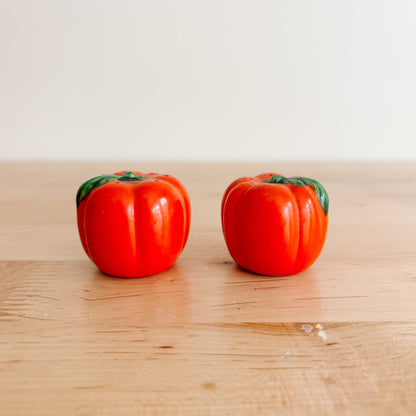 Salt & Pepper Shakers - Mini Red Tomatoes (1950s Japan)