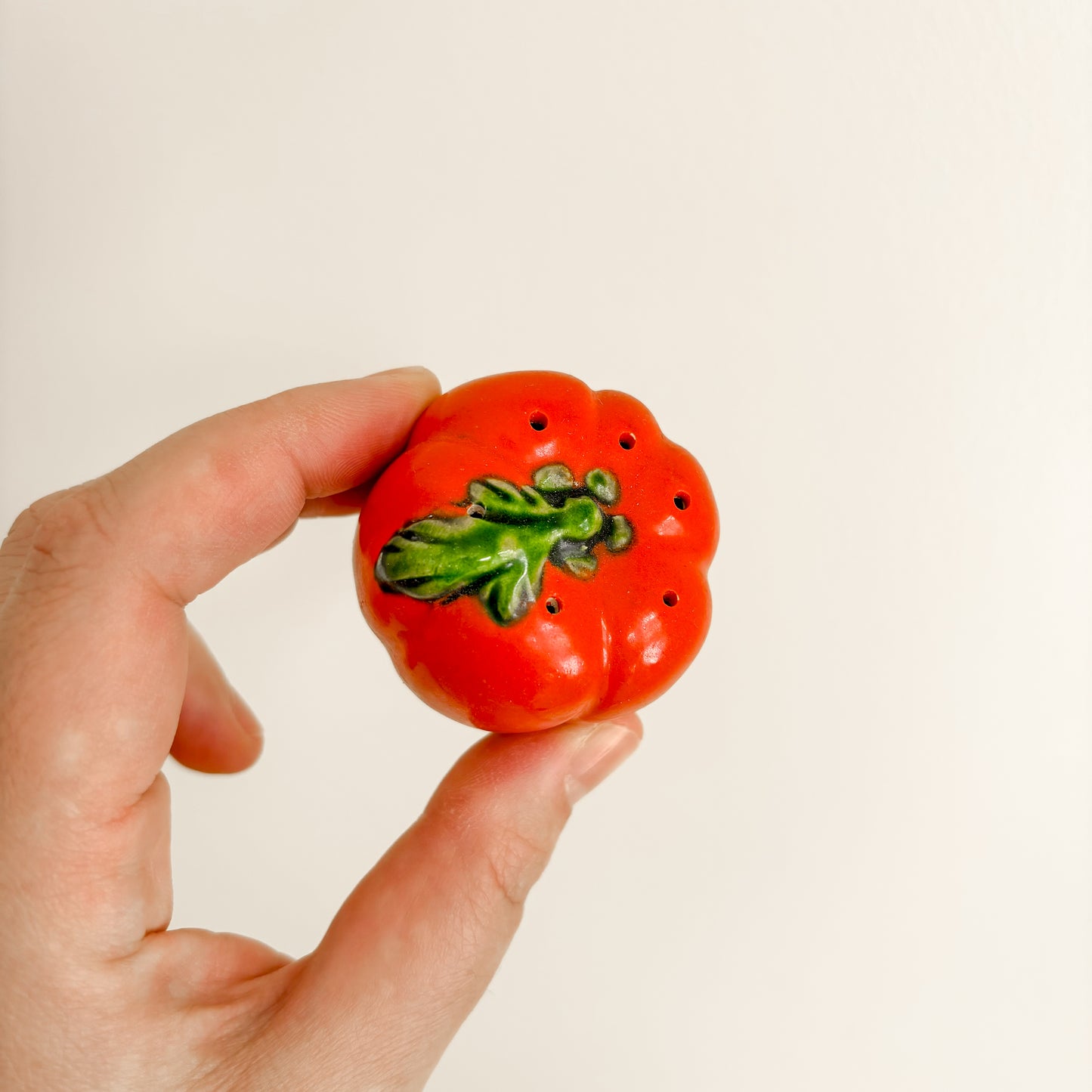 Salt & Pepper Shakers - Mini Red Tomatoes (1950s Japan)