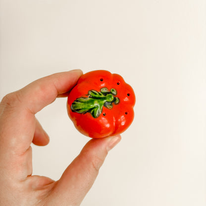 Salt & Pepper Shakers - Mini Red Tomatoes (1950s Japan)