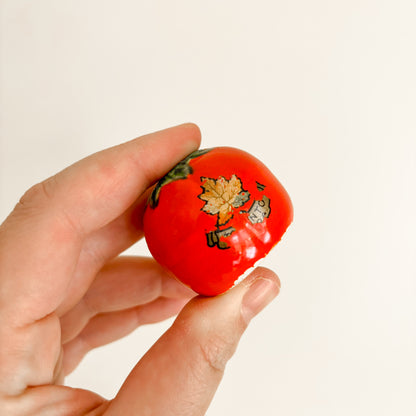Salt & Pepper Shakers - Toronto Souvenir Red Ceramic Tomatoes (1950s Japan)