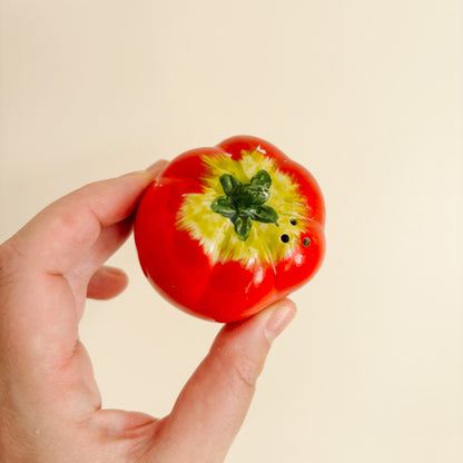 Salt & Pepper Shakers - Red Ceramic Tomatoes (1970s China) (Copy)