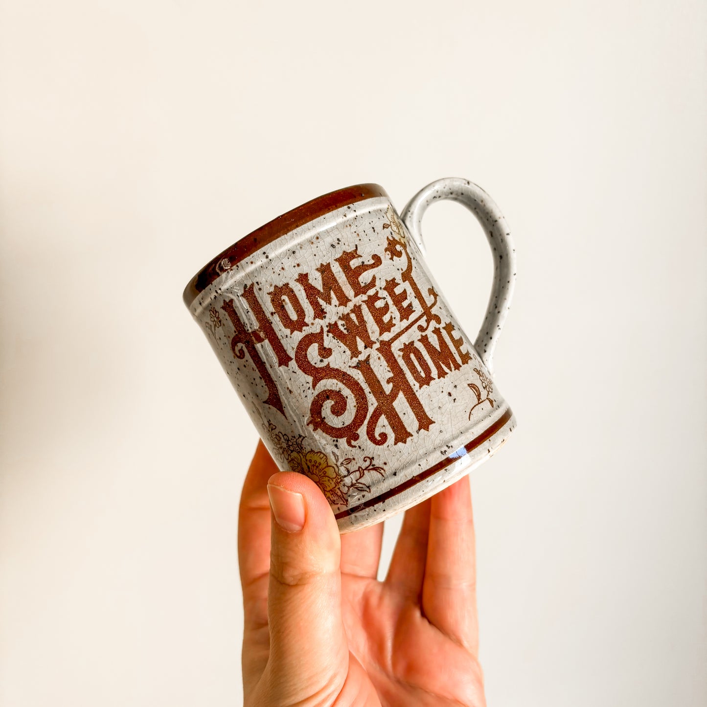 Vintage Home Sweet Home Japan Coffee Mugs (set of 2)