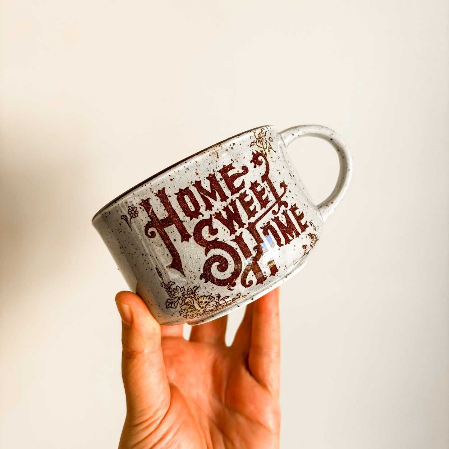 Vintage Home Sweet Home Japan Low Soup Mugs (set of 2)