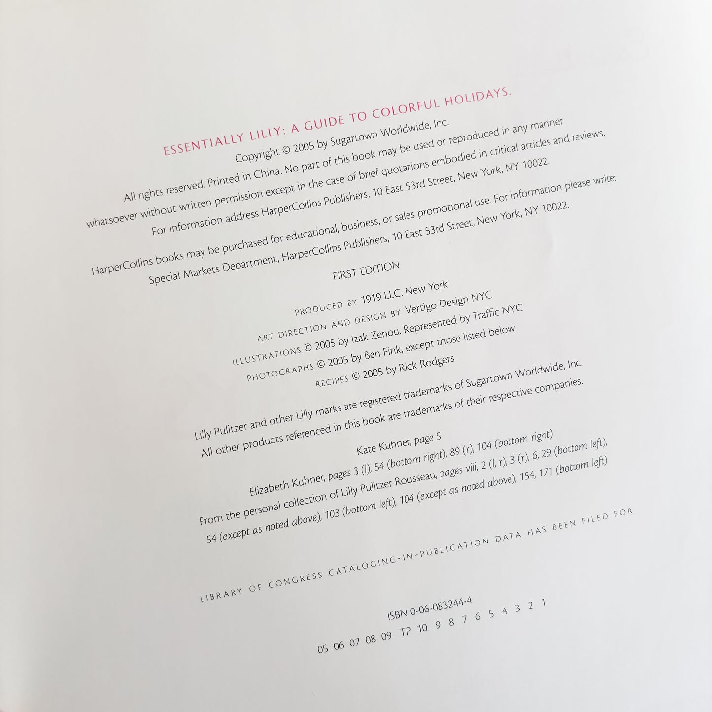 Essentially Lilly: A Guide to Colorful Holidays (Hardcover, 2005)