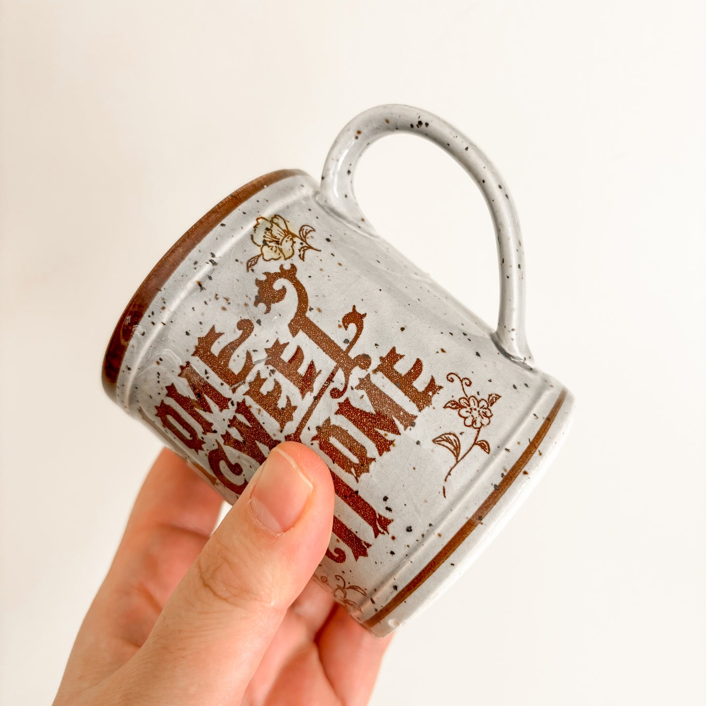 Vintage Home Sweet Home Japan Coffee Mugs (set of 2)