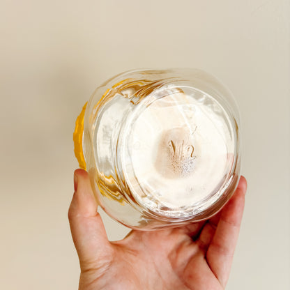 Fidenza Vetraria Per Alimenti Glass Storage Jars, Yellow (Set of 2)