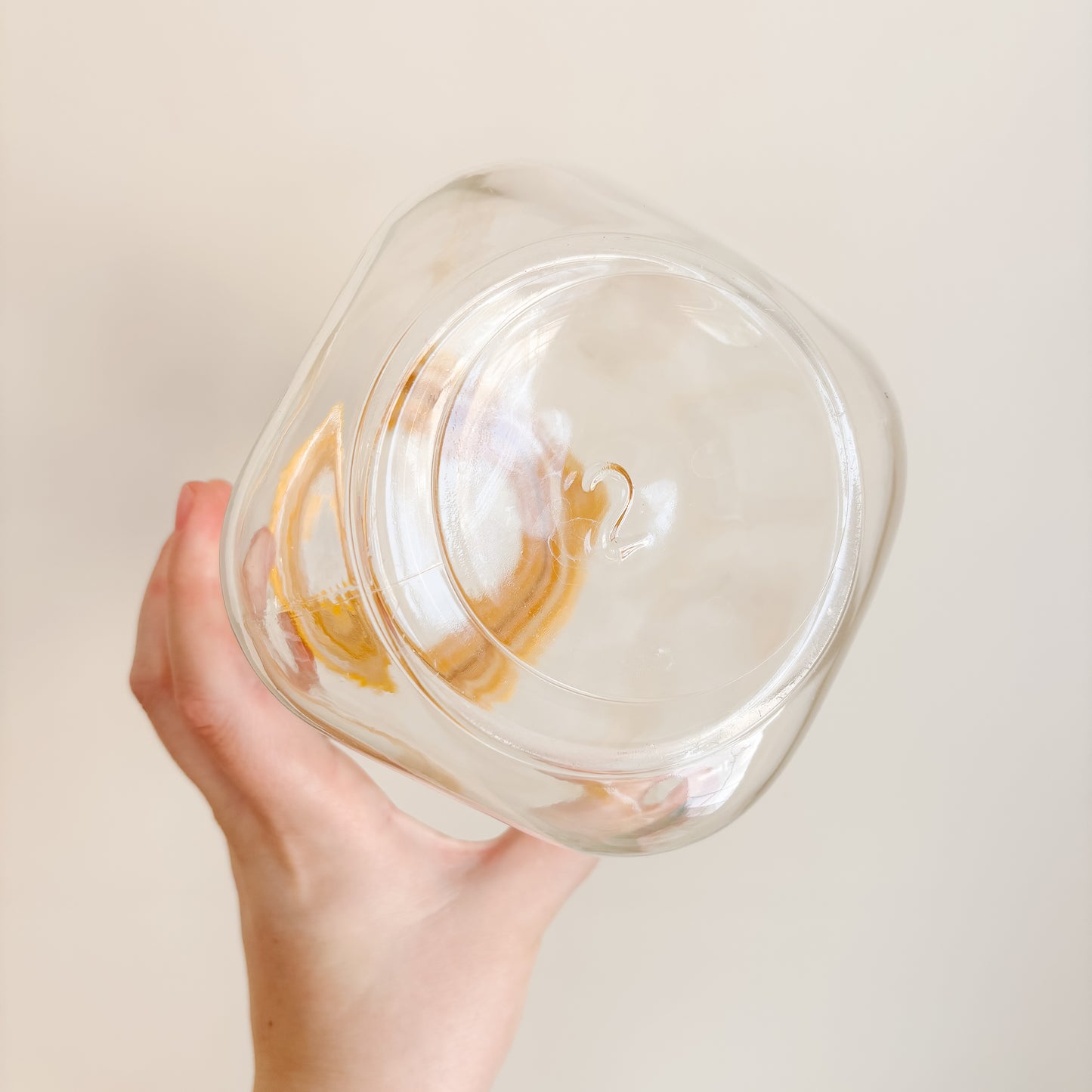 Fidenza Vetraria Per Alimenti Glass Storage Jars, Yellow (Set of 2)