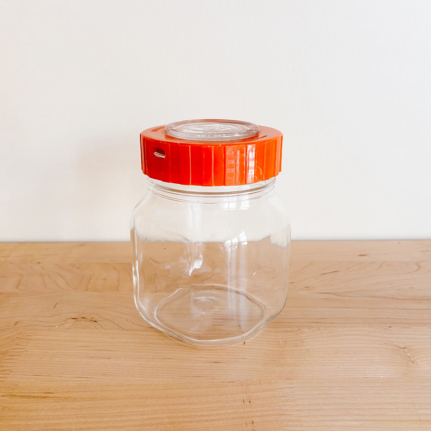 Fidenza Vetraria Per Alimenti Glass Storage Jar, Orange