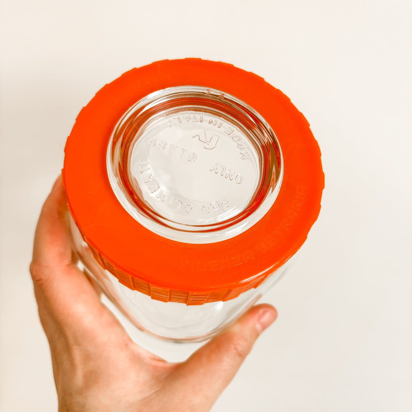 Fidenza Vetraria Per Alimenti Glass Storage Jar, Orange
